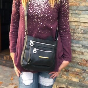 bandolera con bolsillos